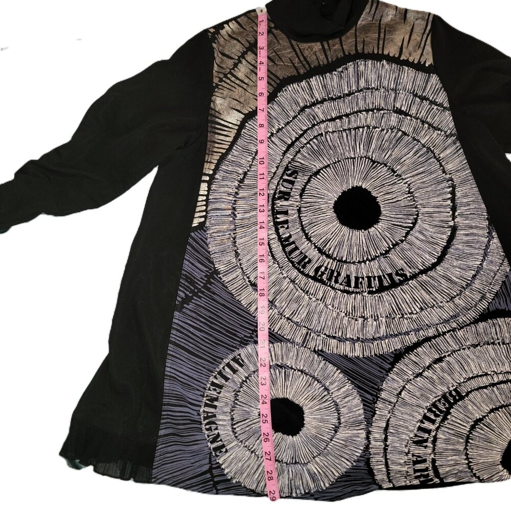 Tokuko 1er Vol tunic geometric design dress - size 4 (U.S.) Black – used - Picture 9 of 12
